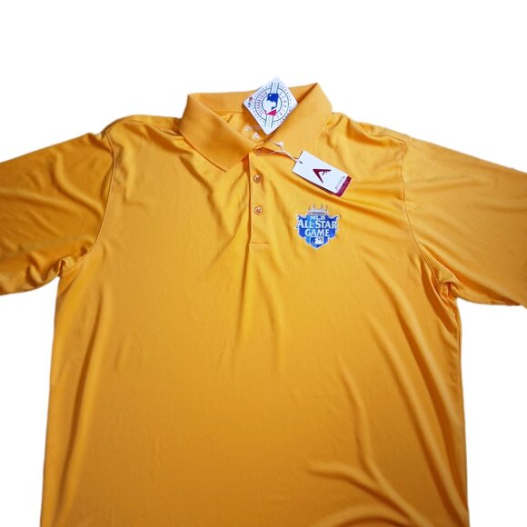Antigua MLB All-Star Game 2015 Mens Polo Shirt Size XL Yellow Kansas City Royals - Picture 1 of 6